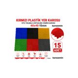 KareZemin Kırmızı Plastik Yer Karosu | Oto Yıkama ve Detailing Zemin Karosu 40x40 15mm 15 ADET