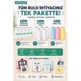 Karg Najmaddin 13’lü Mini Yazıcı Termal Rulo Seti Çocuk Kamera Baskı Kağıdı 5 Yapışkanl� - Renkli