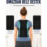 Karg Najmaddin Dik Duruş Korsesi Fileli Sırt ve Bel Destekli Ayarlanabilir Omuz Destek Korsesi Kar - Renkli - Standart
