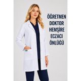 KARGA ÜNİFORMA Beyaz Önlük Doktor Önlüğü Hemşire Eczacı Öğretmen Önlüğü Laboratuvar- Alpaka Kumaş Klasik Yaka