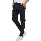 Kargo Cepli, Fermuarlı Paça Lastikli Esnek Kumaş Slim Fit Gabardin Erkek Kargo Pantolon