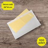 Kargo Fatura Cebi (26X14 Cm) Yapışkanlı Şeffaf (100 Adet) Koli Cebi - 26*14 cm