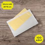 Kargo Fatura Cebi (26X19 Cm) Yapışkanlı Şeffaf (100 Adet) Koli Cebi - 26*19 cm