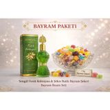 Karia Songül Fıstık Kolonyası ve 1 Kg Şölen Bayram Şekeri Paketi | Karışık Sert ve Meyve Aromalı Jöle Şeke