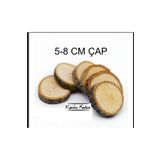Karides Market 5 Adet 5 - 8 Cm Çap Moss Bitki Uygulamaları İçin Doğal Dekoratif Ağaç Kütük Dilimi