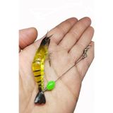 Karides Shrimp Balık Yemi Fosforlu Kancalı 7.5 Cm Sahte Sarı Yem