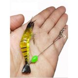Karides Shrimp Sahte Silikon Balık Yemi Fosforlu Kancalı 9.5 Cm 6.3 Gr Sarı