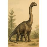 Kariertes Notizbuch 5x5 mm – Brachiosaurus Umschlag – 100 Seiten – 15,2 x 22,9 cm: Realistisches Dinosaurier-Design ohne Text – ideal für Schule, Notizen, Zeichnungen oder als Geschenk