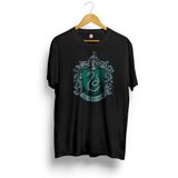 karikatürstore Harry Potter | Slytherin Crest Green Baskılı Tişört