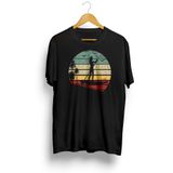 karikatürstore Sunset Stand Up Paddle Board Baskılı Tişört
