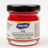 Karin 308 Kadmiyum Kırmızı 40 ml Ezilmiş Ebru Boyası