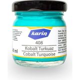 Karin 40 ml S:408 Kobalt Turkuaz Ebru Boyası