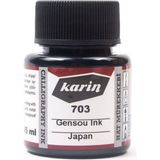 Karin Japon Kaligrafi ve Hat Mürekkebi Gensou 45 ml Siyah