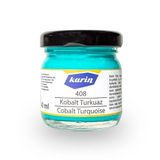Karin Karin Geleneksel Ebru Boyası 408 Kobalt Turkuaz 40 ml