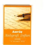 Karin Üstten Spiralli Çizgisiz Kaligrafi Defteri 110gr A4 50 Yaprak