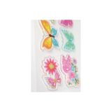 Karinabest Butterfly Lands 3D Jel Jöle Çıkartma Etiket, Kelebek Tasarımı, 6'lı Set