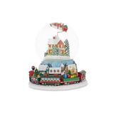 Karinabest Musicbox Kingdom Glitter Globe Noel Baba ve Müzikli Tren Müzikli Su Küresi