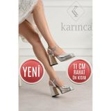 Karınca Abiye Ayakkabı - Şık Ve Rahat - Önü Kapalı 11 Cm Kalın Topuklu Ayakkabı