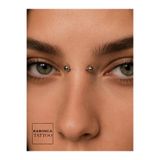 Karınca Bridge Piercing Büyük Toplu Düz Çubuk Conch Cheek Göğüs Ucu Nipple Piercing