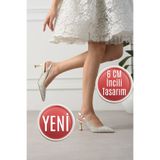 Karınca İnci Topuklu Gelin Ayakkabısı