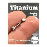 Karınca Piercing %100 Titanyum Piercing Taşlı Helix Kulak Labret Flat Conch Burun Dudak Tragus Piercingi Lobe Küpe