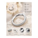 Karınca Piercing %100 Titanyum Piercing Zirkon Taşlı Su Taşı Halka Piercing Helix Dudak Rook Kulak Burun Tragus Küpe