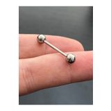 Karınca Piercing 20 Mm Ilk Delim Piercing Uzun Dil Piercingi Cerrahi Çelik (KARINCA TATTOO)