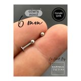 Karınca Piercing 6 Mm Cerrahi Çelik Labret Dudak Forward Helix Conch Flat Kulak Tragus Piercing
