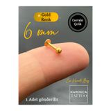 Karınca Piercing 6 Mm Cerrahi Çelik Labret Tragus Dudak Helix Conch Flat Kulak Piercing