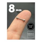 Karınca Piercing 8 Mm Düz Çubuk Conch Orbital Snug Tragus Kulak Piercingi