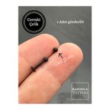 Karınca Piercing 8 Mm Siyah Simli Conch Kulak Dudak Labret Kıkırdak Tragus Piercing (KARINCA TATTOO)
