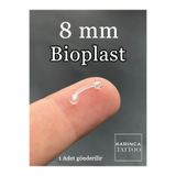 Karınca Piercing 8mm Şeffaf Bioplast Kulak Tragus Helix Snug Daith Nipple Septum Kaş Piercing (KARINCA TATTOO)