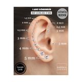 Karınca Piercing 8mm Taşlı Piercing Tragus Helix Kulak Kıkırdak Flat Conch Dudak Burun Snake Bites Cerrahi Çelik Küpe
