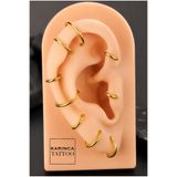 Karınca Piercing Altın Rengi Gold Halka Tragus Piercing Kulak Anti Helix Septum Göğüs Ucu Kaş Rook Snug Daith Burun