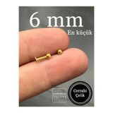 Karınca Piercing Altın Rengi Kulak Tragus Flat Forward Helix Conch Snug Burun 6 Mm En Kısa Piercing