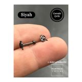 Karınca Piercing Anarşi Sons Of Anarchy Düz Çubuk Kulak Forward Helix Flat Conch Dudak Burun Daith Tragus Piercing