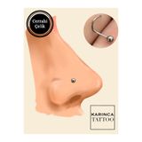 Karınca Piercing Cerrahi Çelik Burun Piercing (Hızma)