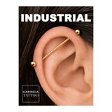 Karınca Piercing Cerrahi Çelik Industrial Köprü Piercing Rose Gold Siyah Gümüş Rengi Seçenekleriyle