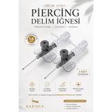 Karınca Piercing Göbek Dil Piercing Delim iğnesi Gri Anjiocut Kanül intraket (karınca Tattoo)