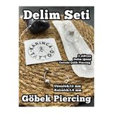 Karınca Piercing Göbek Piercingi Delim Seti Iğne Ekipman Piercing Set Piercing Malzemesi (KARINCA TATTOO)