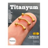 Karınca Piercing Gold Altın Rengi Titanyum Kulak Piercing Kaş Helix Conch Smiley Tragus Septum Daith Surface Rook