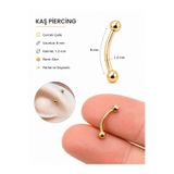 Karınca Piercing Gold Cerrahi Çelik Altın Rengi Kaş Piercing Kulak Tragus Snug Daith Kıkırdak Helix Küpe 8 Mm