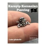 Karınca Piercing Karayip Korsanları Piercing Helix Conch Kulak Küpe Korsan Kurukafa Rock Gothic