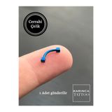 Karınca Piercing Kaş Kulak Helix Snug Rook Daith Tragus Conch Orbital Nipple Kare Mavi Piercing ( Karınca Tattoo )