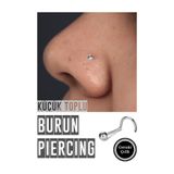 Karınca Piercing Küçük Toplu Burun Piercingi Cerrahi Çelik Nostril Piercing Ince Hızma
