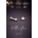 Karınca Piercing Little Star %100 Titanyum Piercing Küçük Yıldız Helix Kulak Labret Flat Conch Burun Tragus Piercingi