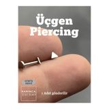 Karınca Piercing Minimal Üçgen Silver veya Rose Piercing Flat Conch Forward Helix Kıkırdak Tragus Piercing Küpe