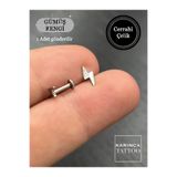 Karınca Piercing Şimşek Yıldırım Tasarım Forward Helix Conch Flat Tragus Kulak Piercing Küpe Cerrahi Çelik Takı