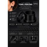 Karınca Piercing Siyah Veya Silver Gümüş Rengi Çelik Kulak Tünel Piercing (karınca Tattoo)