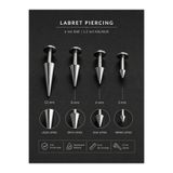 Karınca Piercing Spike Labret 6 mm Tragus Piercing Kulak Conch Flat Kıkırdak Helix Küpe